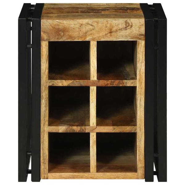 Weinregal 34,5 x 35 x 39 cm aus massivem rohen Mango