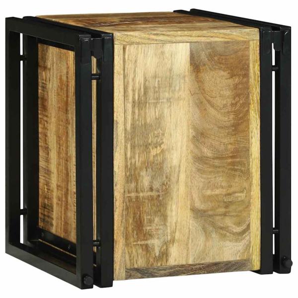 Weinregal 34,5 x 35 x 39 cm aus massivem rohen Mango