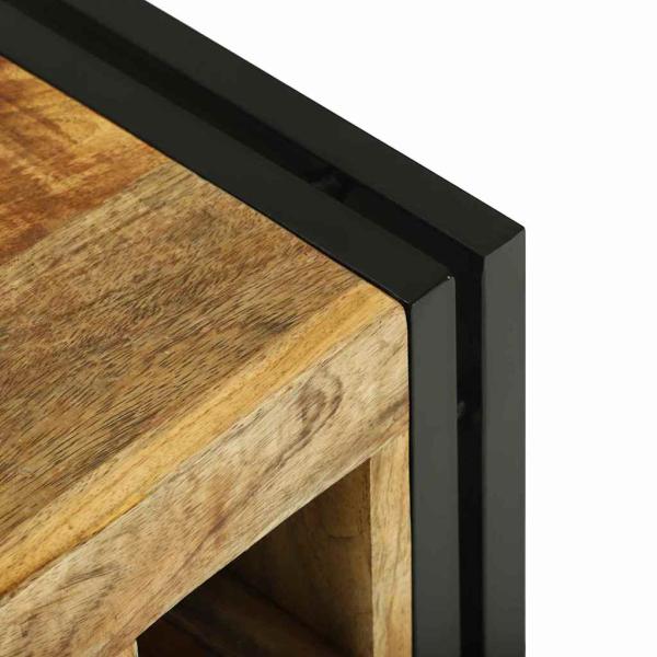 Weinregal 34,5 x 35 x 39 cm aus massivem rohen Mango