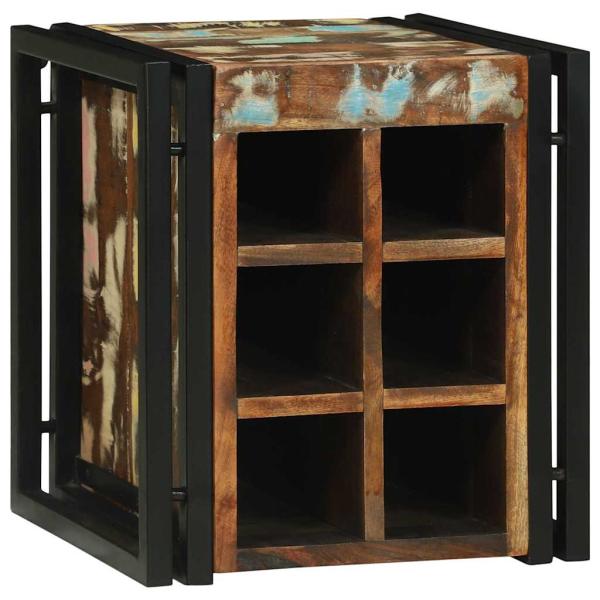 Weinregal 34,5x35x39 cm Massivholz Altholz