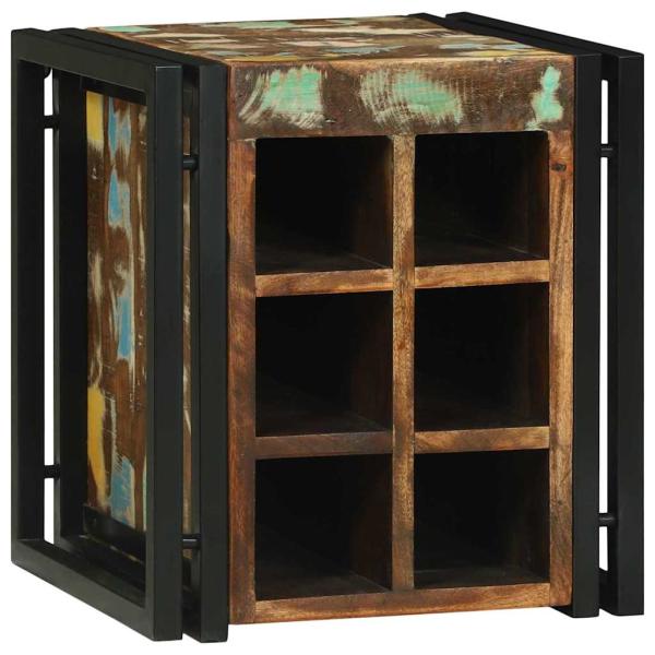 Weinregal 34,5x35x39 cm Massivholz Altholz