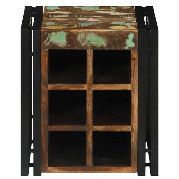 Weinregal 34,5x35x39 cm Massivholz Altholz