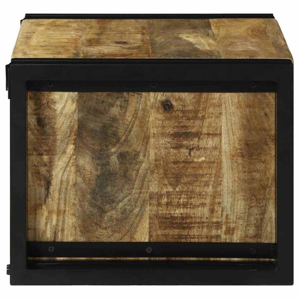 Weinregal 46x35x27.5 cm Massivholz Raues Mango