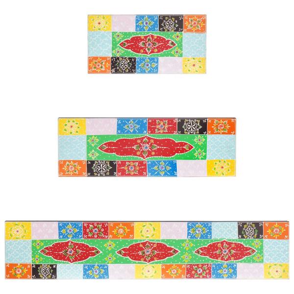 3-teiliges Wandregal-Set 100x20x6 cm aus Mangoholz