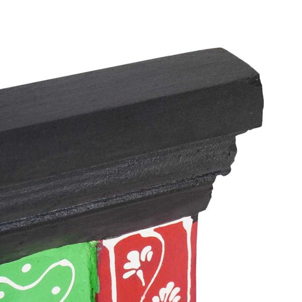 Wandgarderobe mit 4 Haken 80x25x2 cm aus massivem Mangoholz & Spanplatte