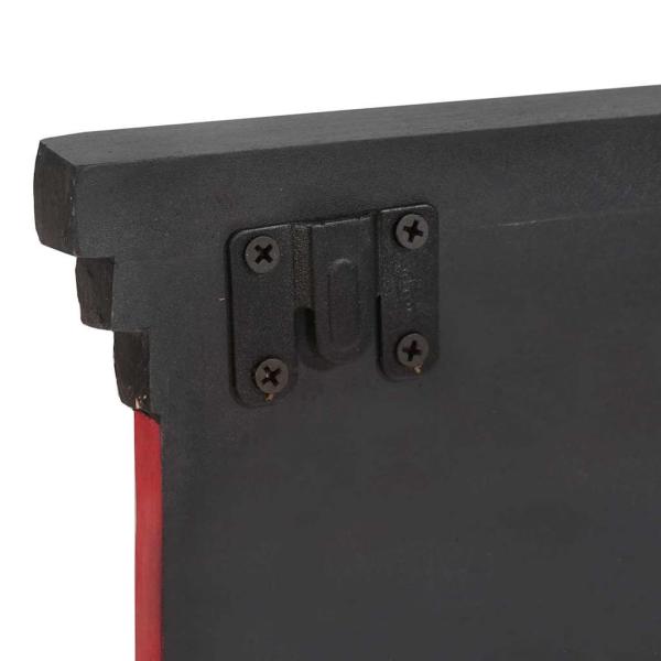 Wandgarderobe mit 4 Haken 80x25x2 cm aus massivem Mangoholz & Spanplatte