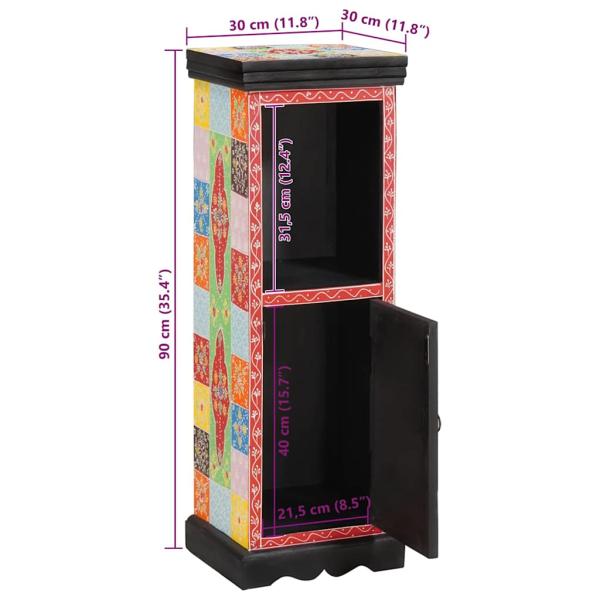 Schrank 30x30x90 cm Massivholz Mango