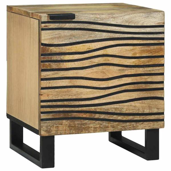 Nachttische 2 Stück 40x33.5x46 cm Massivholz Mango