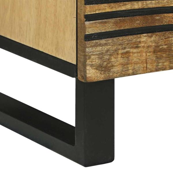 Nachttische 2 Stück 40x33.5x46 cm Massivholz Mango