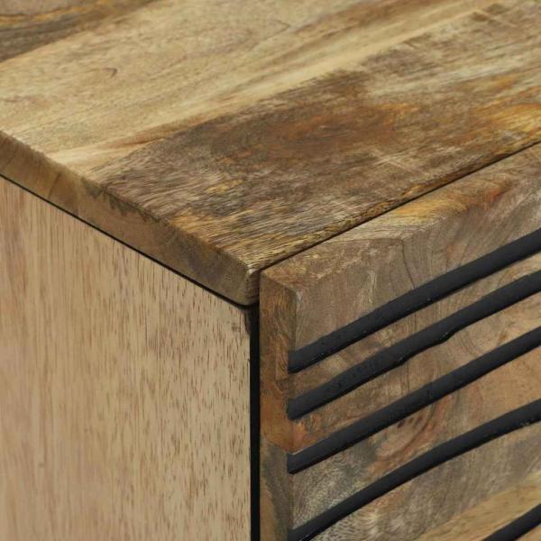 Nachttisch 40x33.5x46 cm aus Massivholz Mango und Spanplatte