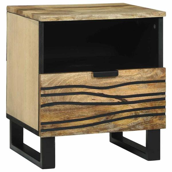 ARDEBO.de - Nachttisch 40x33x46 cm aus massivem Mango-Holz