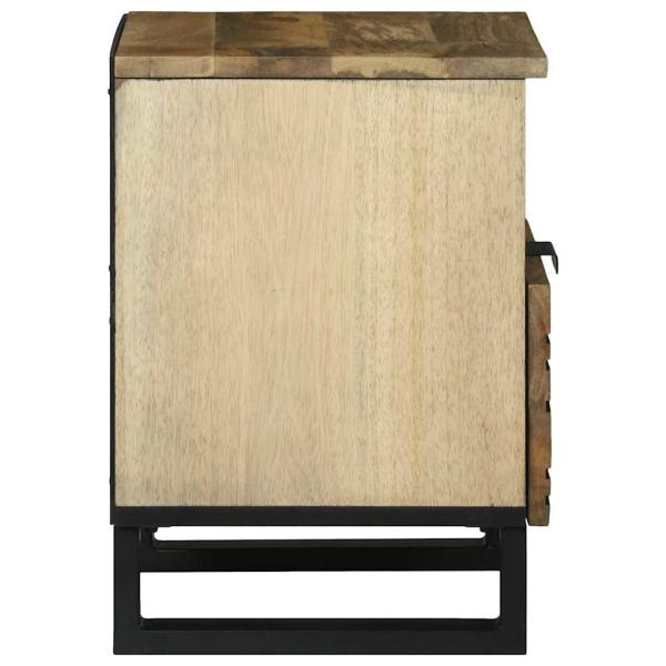 Nachttisch 40x33x46 cm aus massivem Mango-Holz