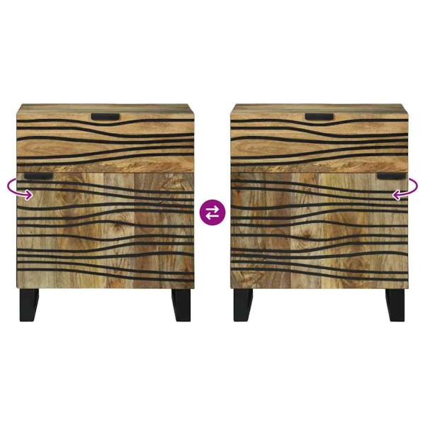 Nachttisch 50x33x60 cm Massivholz Mango