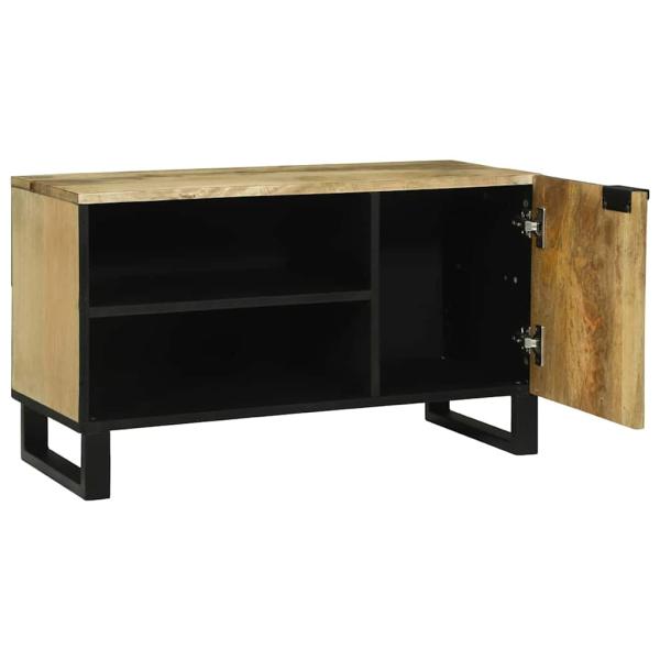 TV-Schrank 80x31.5x46 cm Massivholz Mango und Holzwerkstoff