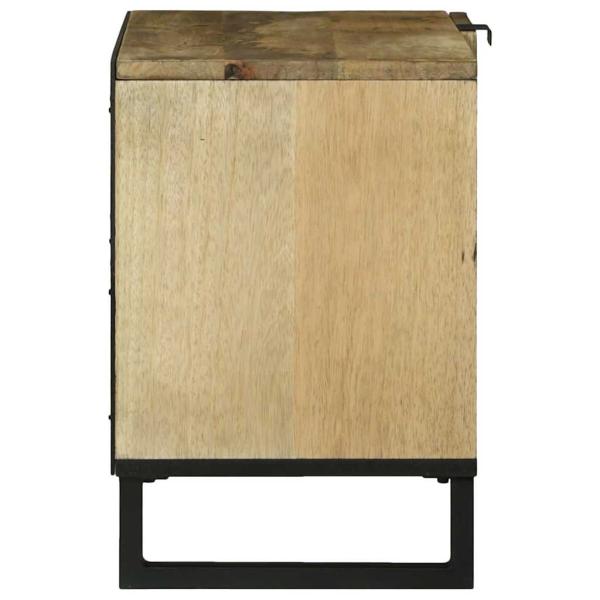 TV-Schrank 80x31.5x46 cm Massivholz Mango und Holzwerkstoff