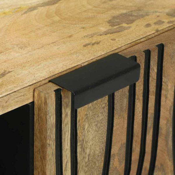 TV-Schrank 80x31.5x46 cm Massivholz Mango und Holzwerkstoff