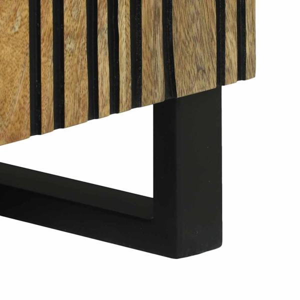 TV-Schrank 80x31.5x46 cm Massivholz Mango und Holzwerkstoff