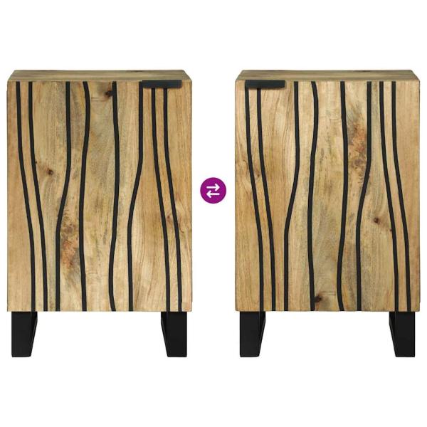 Badezimmer Schrank 38x33.5x58 cm aus Massivholz Mango & Engineering Holz