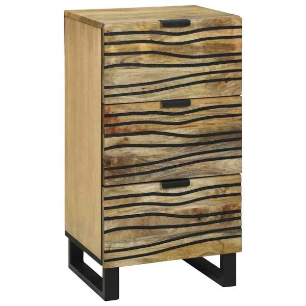 ARDEBO.de - Sideboard 40x33.5x75 cm Massivholz Mango und Spanplatte