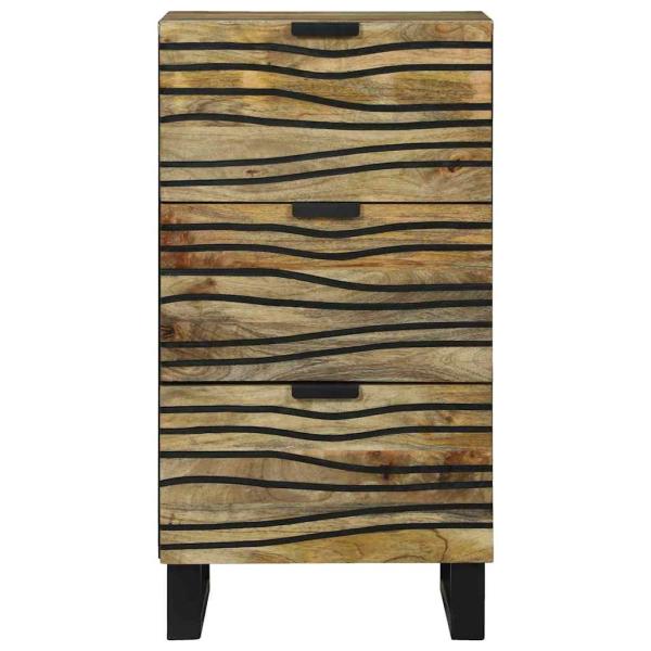 Sideboard 40x33.5x75 cm Massivholz Mango und Spanplatte