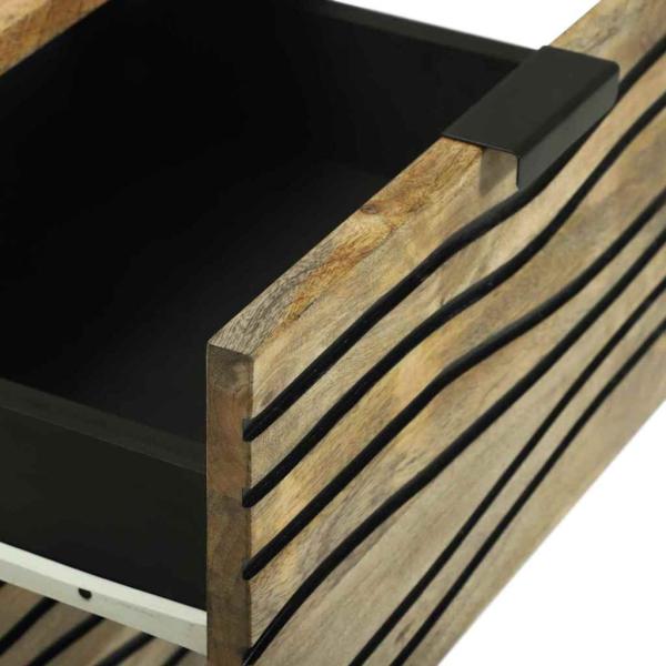 Sideboard 40x33.5x75 cm Massivholz Mango und Spanplatte