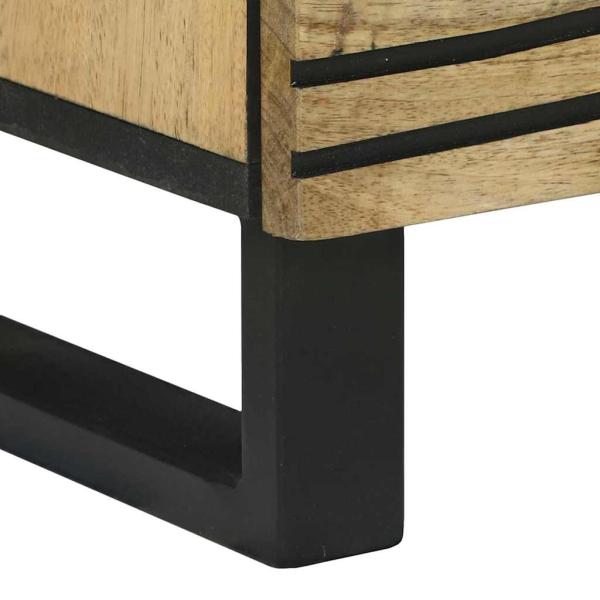 Sideboard 40x33.5x75 cm Massivholz Mango und Spanplatte