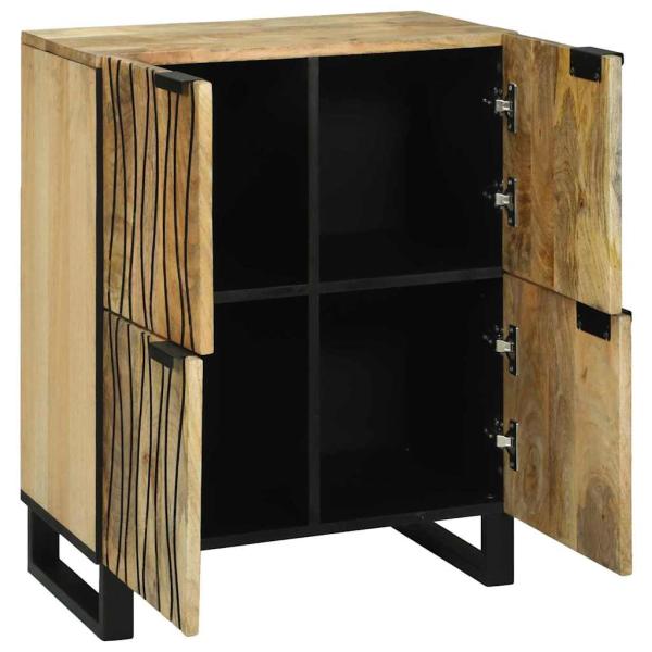 Sideboard 60x33.5x75 cm Massivholz Mango und Holzwerkstoff