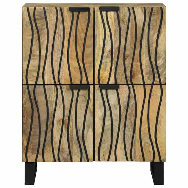 Sideboard 60x33.5x75 cm Massivholz Mango und Holzwerkstoff