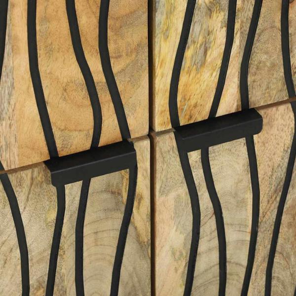 Sideboard 60x33.5x75 cm Massivholz Mango und Holzwerkstoff