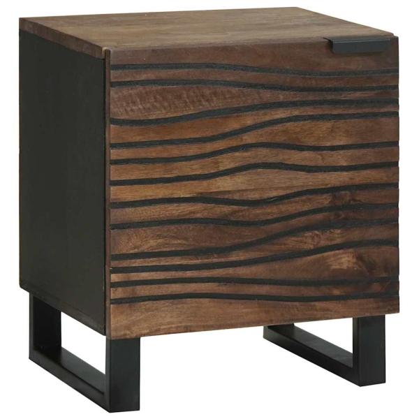 Nachttische 2 Stück 40x33,5x46 cm Massivholz Mango