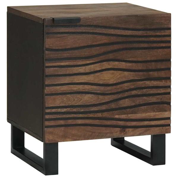 Nachttische 2 Stück 40x33,5x46 cm Massivholz Mango