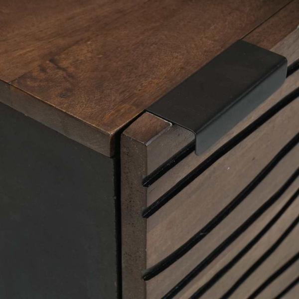 Nachttische 2 Stück 40x33,5x46 cm Massivholz Mango
