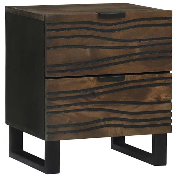 Nachttische 2 Stück 40x33.5x46 cm Massivholz Mango
