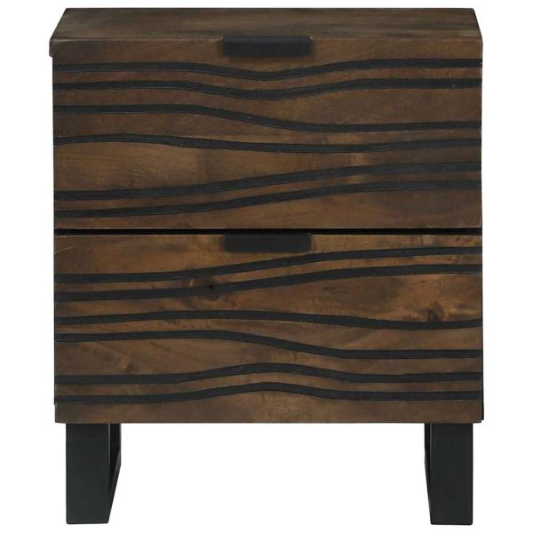 Nachttische 2 Stück 40x33.5x46 cm Massivholz Mango
