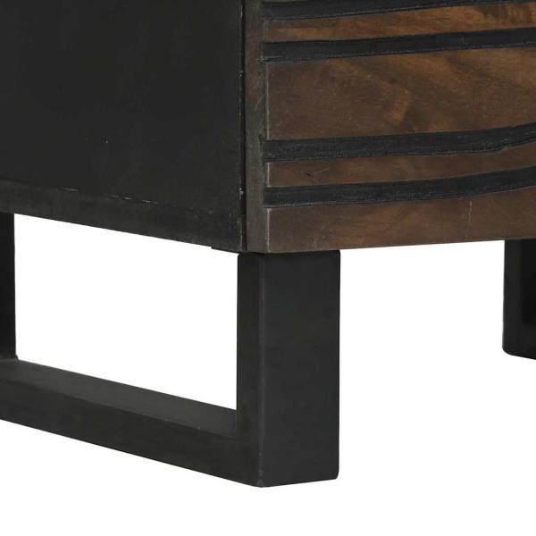 Nachttische 2 Stück 40x33.5x46 cm Massivholz Mango