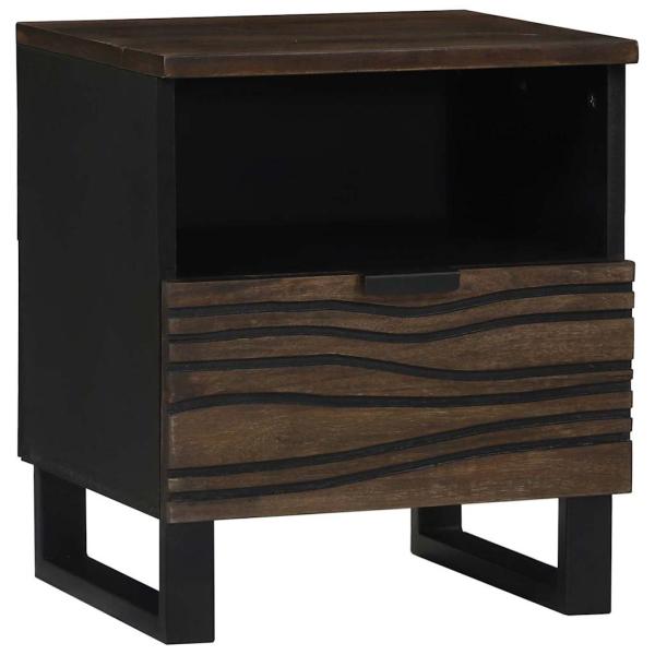 ARDEBO.de - Nachttisch 40x33x46 cm Massivholz Walnuss