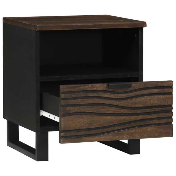 Nachttisch 40x33x46 cm Massivholz Walnuss