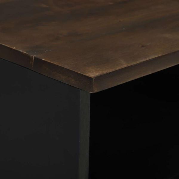 Nachttisch 40x33x46 cm Massivholz Walnuss
