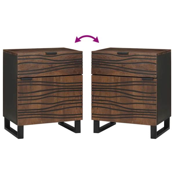 Nachttisch 50x33x60 cm aus Massivwalnuss