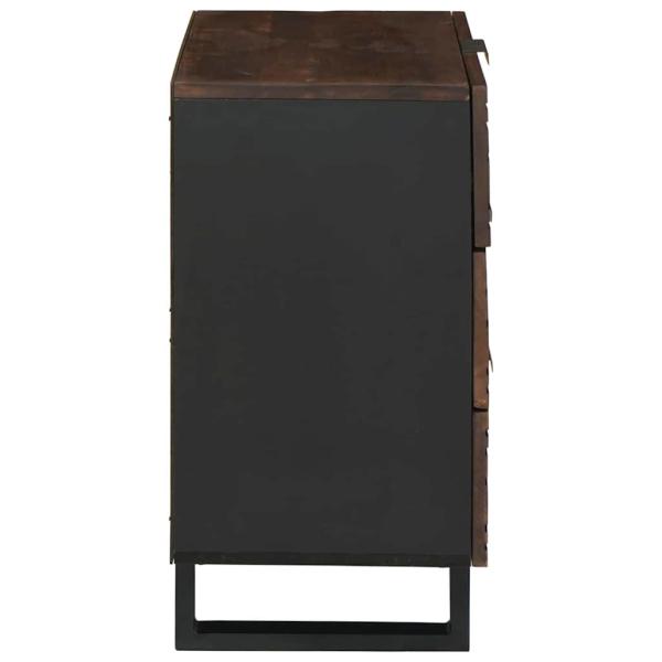 Nachttisch 50x33x60 cm aus massivem Mangoholz & engineered Wood