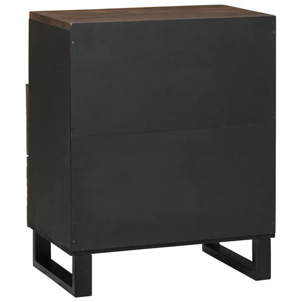 Nachttisch 50x33x60 cm aus massivem Mangoholz & engineered Wood