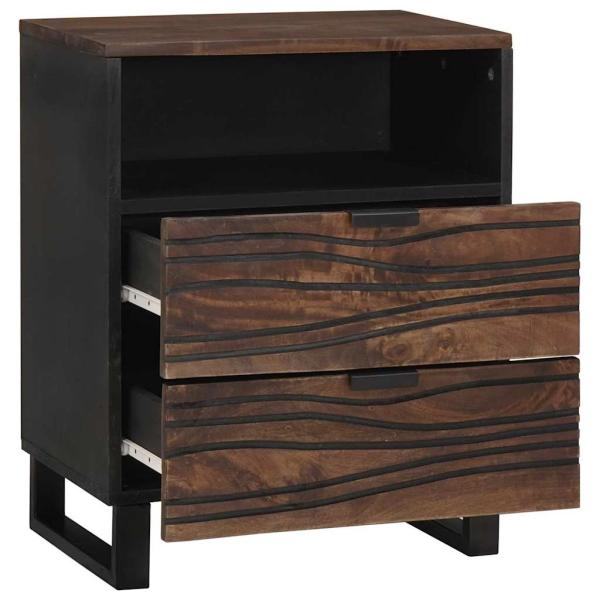 Nachttisch 50x33x60 cm Massivholz Mango & MDF