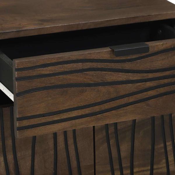 Nachttisch 50x33x60 cm Massivholz Mango & MDF