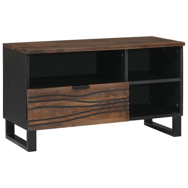 ARDEBO.de - TV Schrank 80x33.5x46 cm Massivholz Mango&Engineered Wood