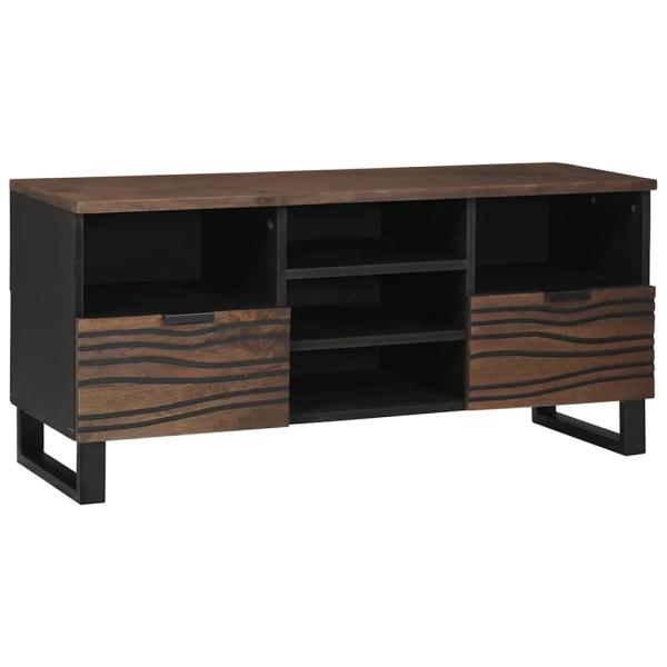 ARDEBO.de - TV-Schrank 100x33,5x46 cm Aus Massivholz Mangou&Holzwerkstoff