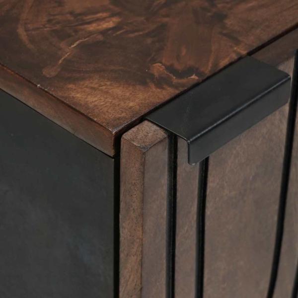 Badezimmer Hängeschrank 38x33.5x48 cm Massivholz und Holzwerkstoff