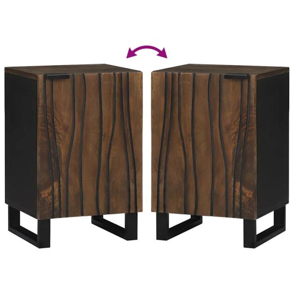 Badezimmerschrank 38x33.5x58 cm Massivholz Mango