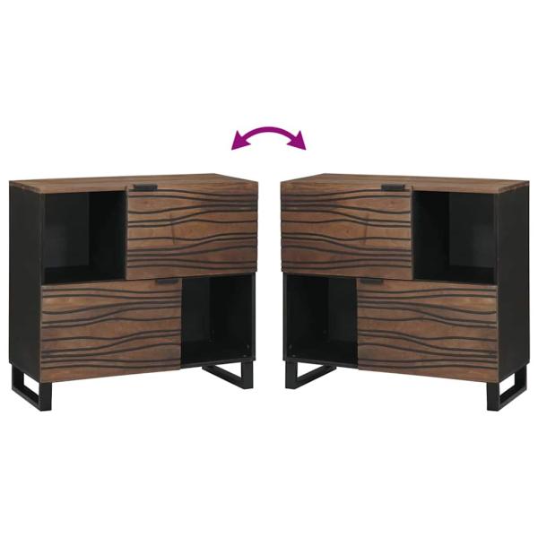 Sideboard 80x33.5x75 cm aus Massivholz Mango
