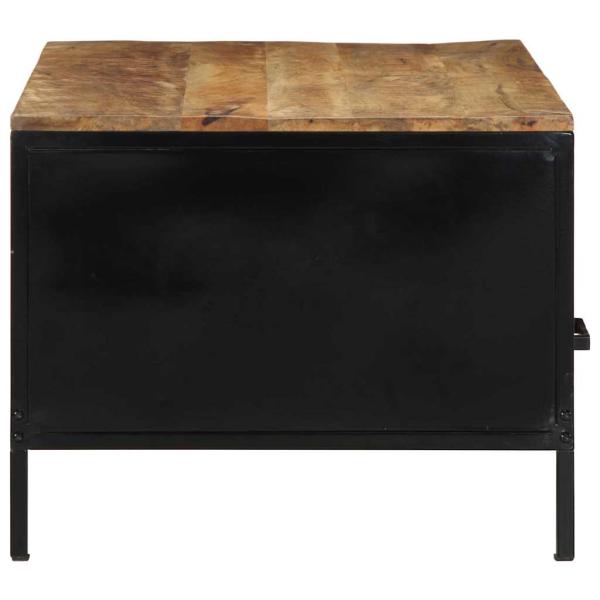 Couchtisch 90x50x40 cm Massivholz Raues Mango