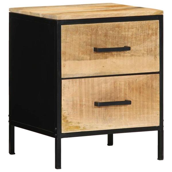 Nachtschrank 40x35x50 cm Massivholz Grobe Mango